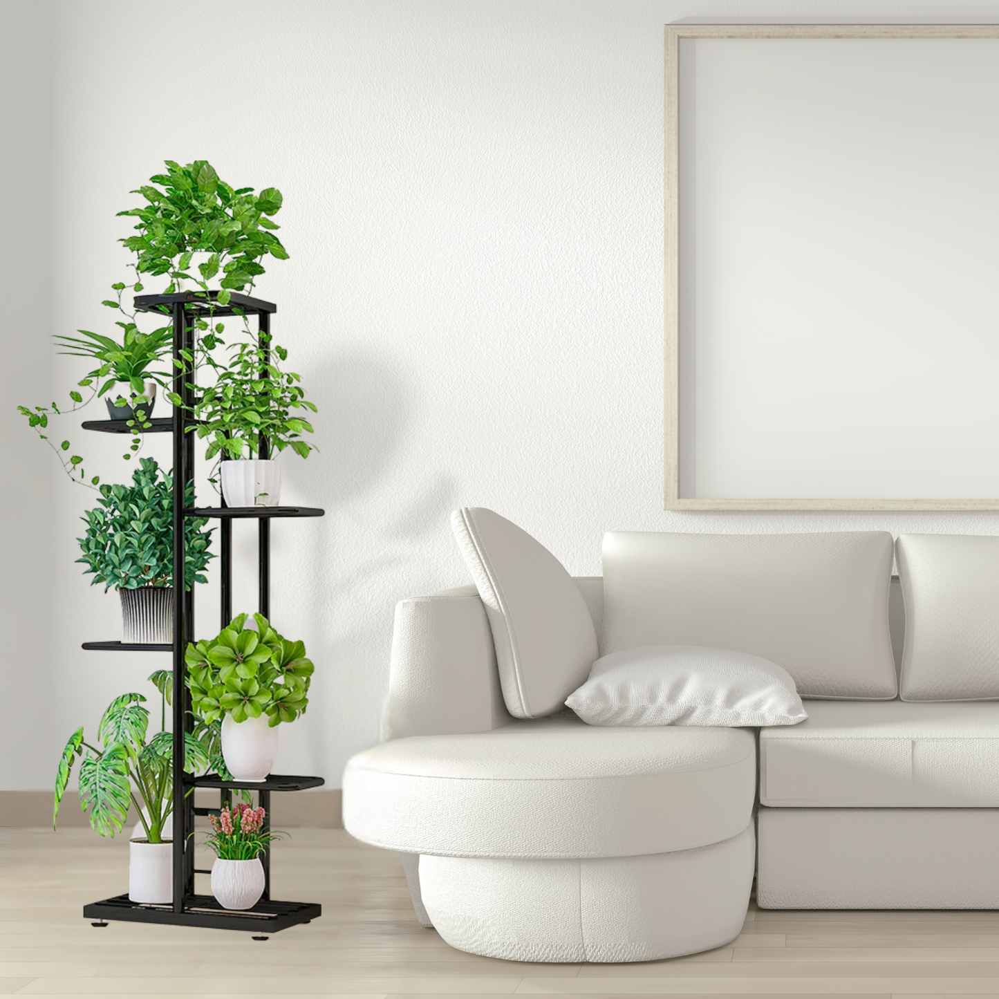 Plant Stand, Multi-Tier Iron Flower Holder Shelf for Indoor Garden Style & Space-Saving Display