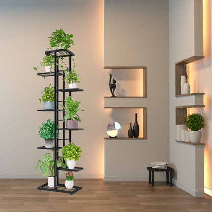 Plant Stand, Multi-Tier Iron Flower Holder Shelf for Indoor Garden Style & Space-Saving Display