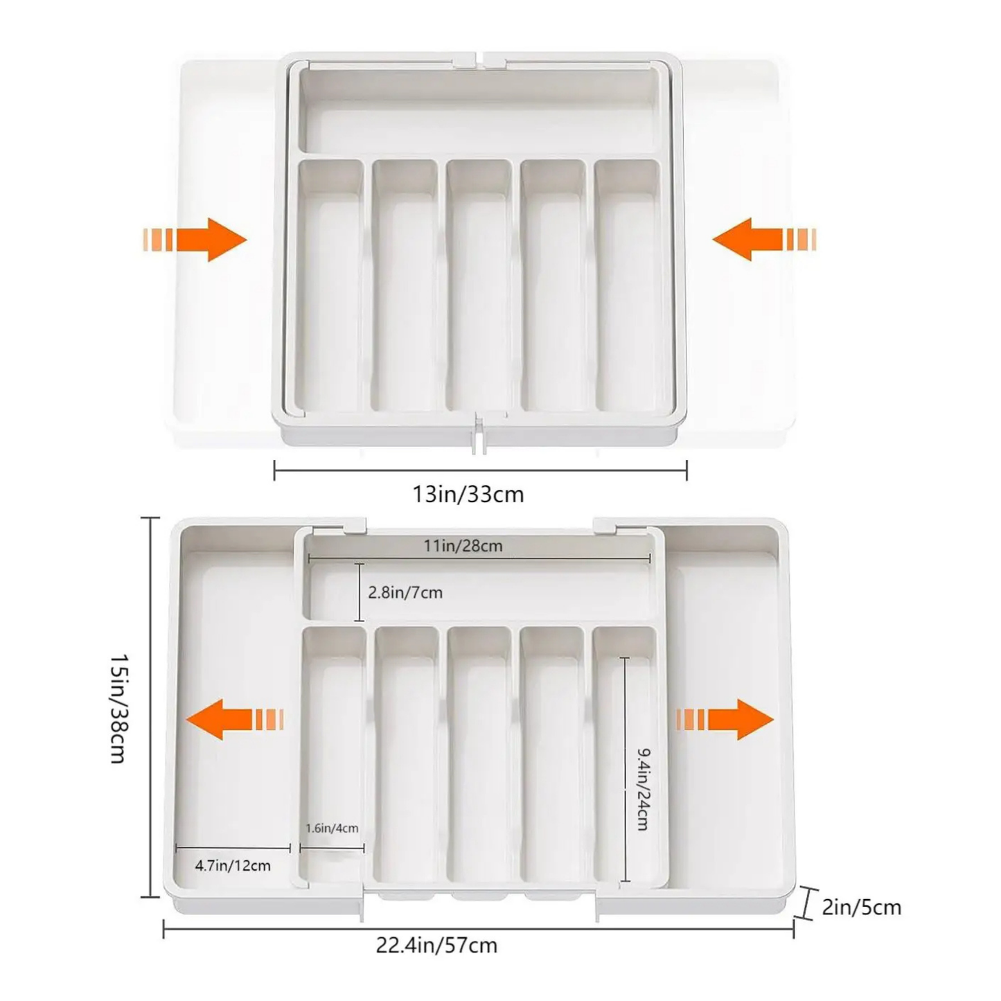 Cutlery Tray, Adjustable Flatware Organizer for a Calm & Clutter-Free Kitchen Drawer