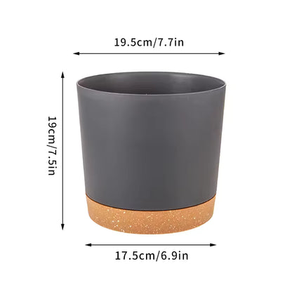 Plant Pots, Large Circular Indoor Planters with Drainage Tray for Home Decor & Healthy Plant Growth