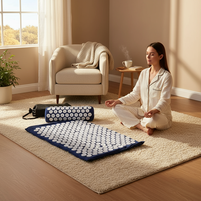 Acupressure Mat, Pain-Relief Massage Set for Stress-Free Back and Full-Body Relaxation