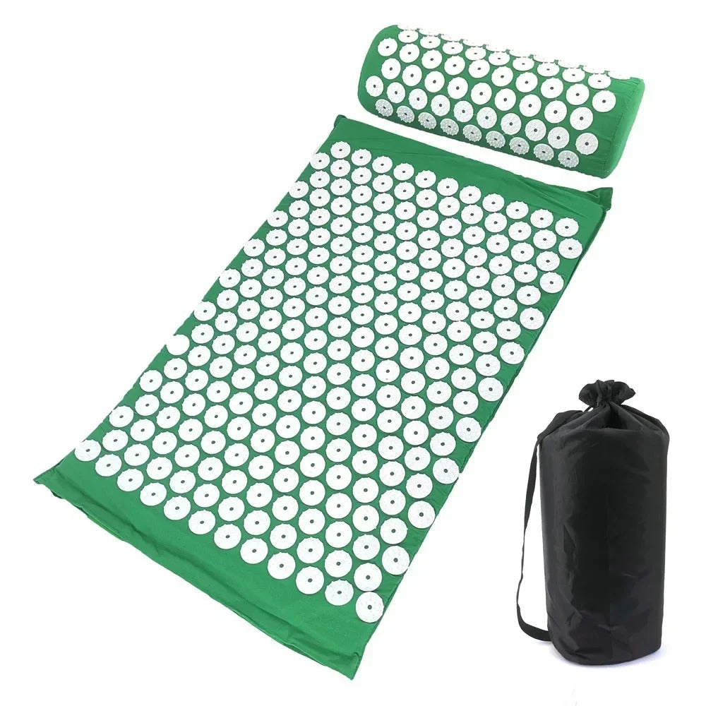 Acupressure Mat, Pain-Relief Massage Set for Stress-Free Back and Full-Body Relaxation