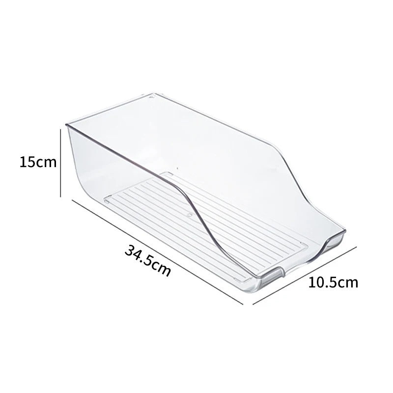 Fridge Organiser, Clear Storage Containers for Easy Access to Fruits, Veggies & Kitchen Order