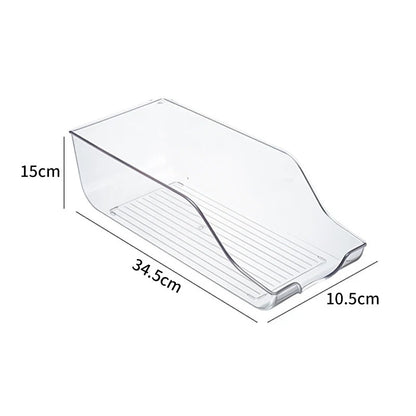 Fridge Organiser, Clear Storage Containers for Easy Access to Fruits, Veggies & Kitchen Order