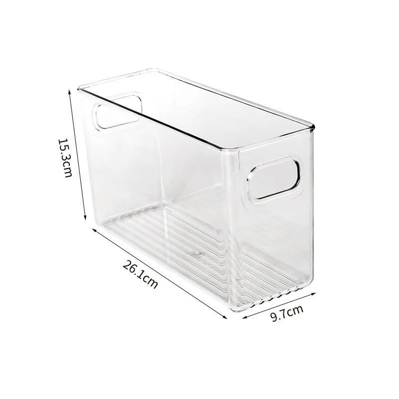 Fridge Organiser, Clear Storage Containers for Easy Access to Fruits, Veggies & Kitchen Order