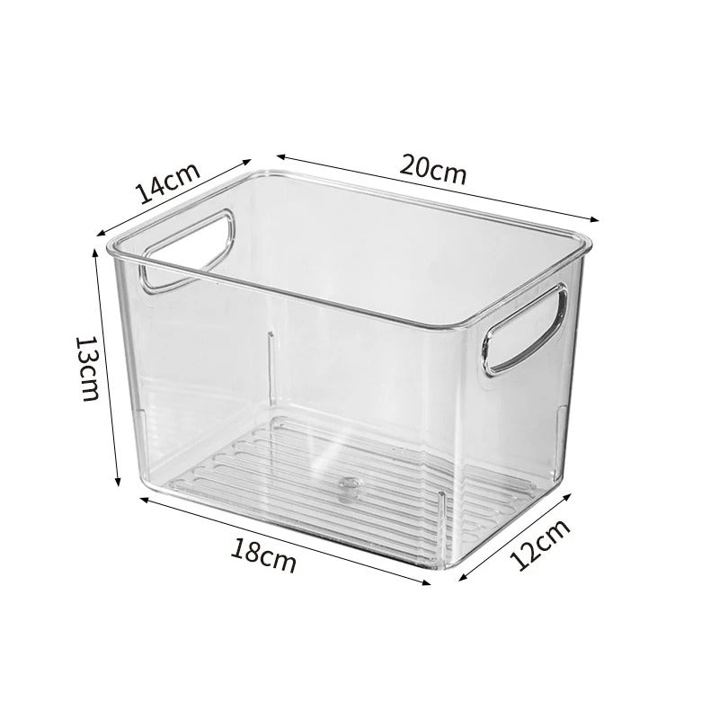 Fridge Organiser, Clear Storage Containers for Easy Access to Fruits, Veggies & Kitchen Order