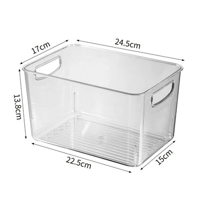 Fridge Organiser, Clear Storage Containers for Easy Access to Fruits, Veggies & Kitchen Order