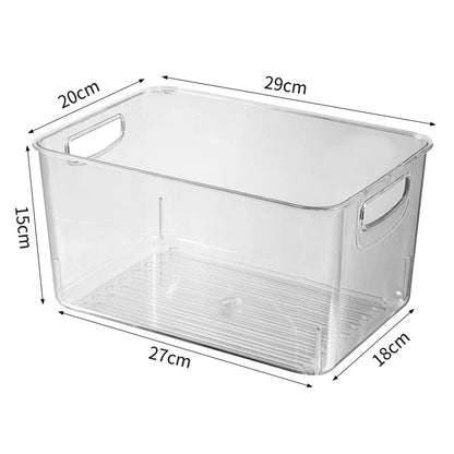 Fridge Organiser, Clear Storage Containers for Easy Access to Fruits, Veggies & Kitchen Order