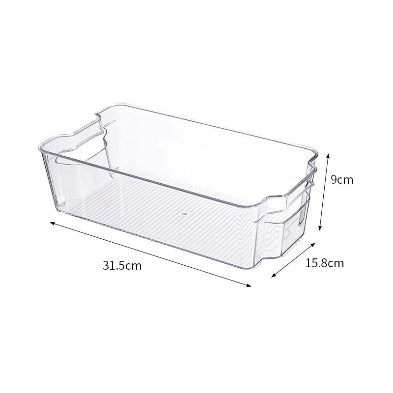 Fridge Organiser, Clear Storage Containers for Easy Access to Fruits, Veggies & Kitchen Order