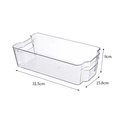 Fridge Organiser, Clear Storage Containers for Easy Access to Fruits, Veggies & Kitchen Order