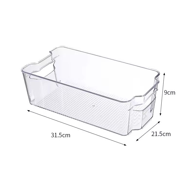 Fridge Organiser, Clear Storage Containers for Easy Access to Fruits, Veggies & Kitchen Order