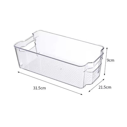 Fridge Organiser, Clear Storage Containers for Easy Access to Fruits, Veggies & Kitchen Order
