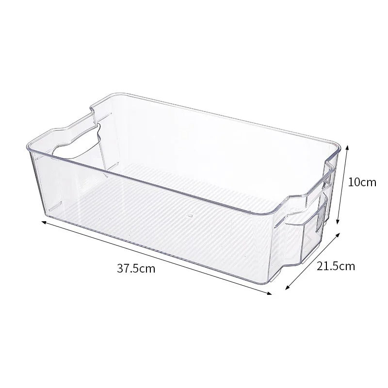 Fridge Organiser, Clear Storage Containers for Easy Access to Fruits, Veggies & Kitchen Order