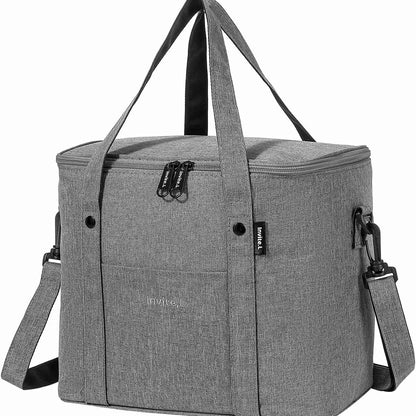 Lunch Box, Insulated Reusable Cooler Bag with Shoulder Strap for Work, Travel & Fresh Meals