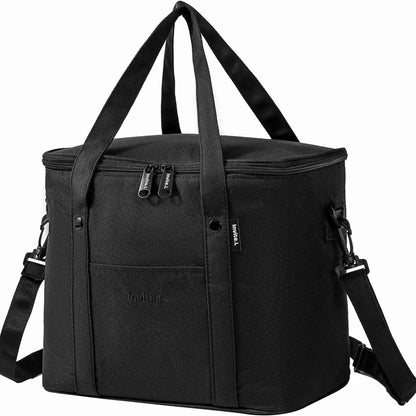 Lunch Box, Insulated Reusable Cooler Bag with Shoulder Strap for Work, Travel & Fresh Meals