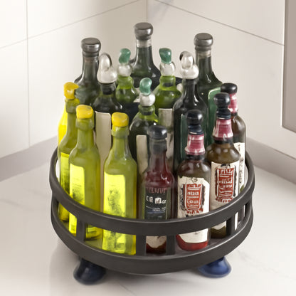 Spice Rack, 360° Rotating Countertop Organizer for Easy Access to Herbs & Kitchen Clarity
