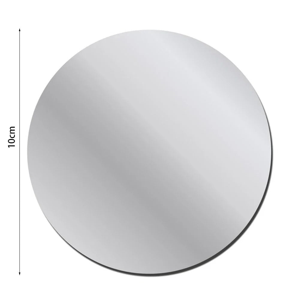 Round Mirror, Self-Adhesive Acrylic Wall Decals for Stylish Bathroom & Bedroom Reflection