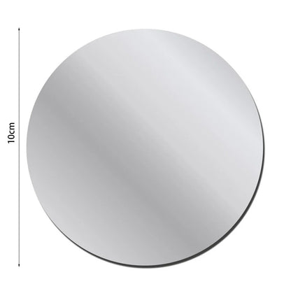 Round Mirror, Self-Adhesive Acrylic Wall Decals for Stylish Bathroom & Bedroom Reflection