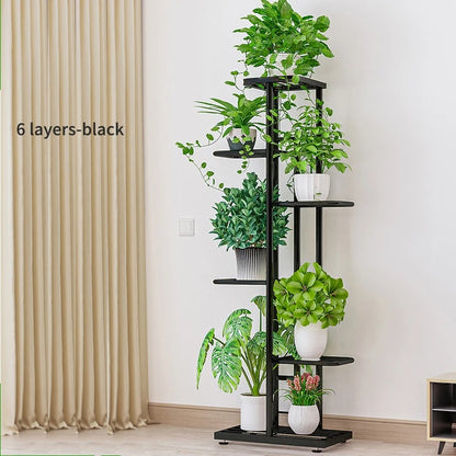 Plant Stand, Multi-Tier Iron Flower Holder Shelf for Indoor Garden Style & Space-Saving Display