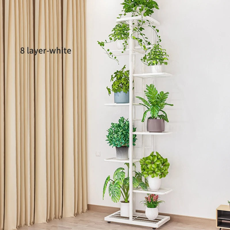 Plant Stand, Multi-Tier Iron Flower Holder Shelf for Indoor Garden Style & Space-Saving Display