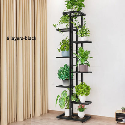 Plant Stand, Multi-Tier Iron Flower Holder Shelf for Indoor Garden Style & Space-Saving Display