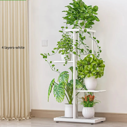 Plant Stand, Multi-Tier Iron Flower Holder Shelf for Indoor Garden Style & Space-Saving Display
