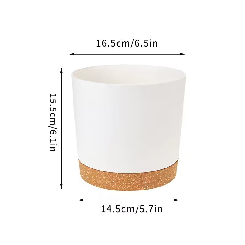 Plant Pots, Large Circular Indoor Planters with Drainage Tray for Home Decor & Healthy Plant Growth