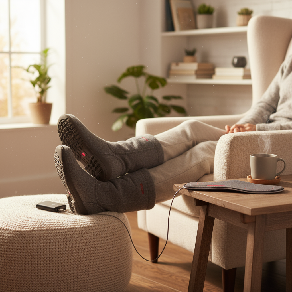 Heated insoles in everyday home use