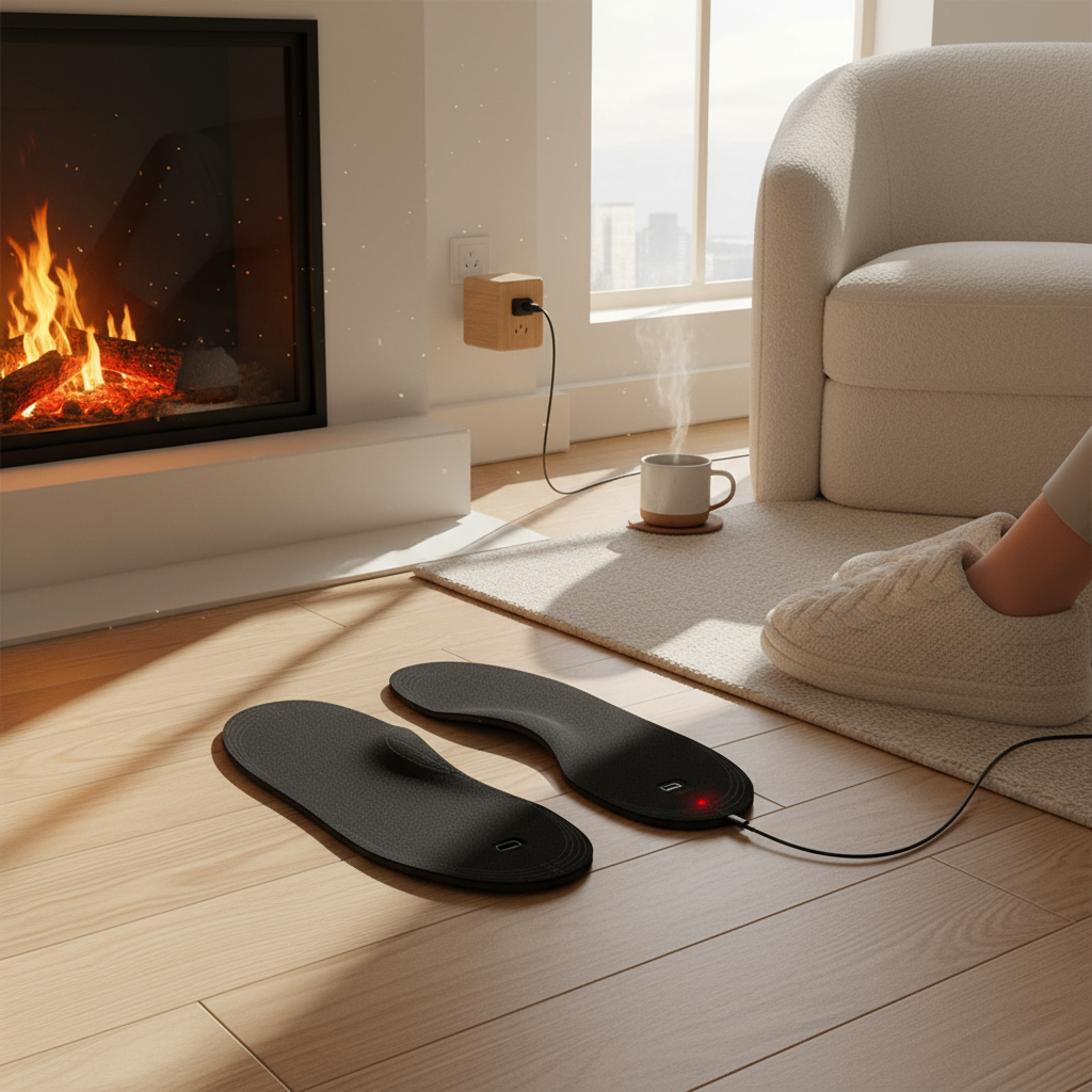 Insoles in cozy home setting