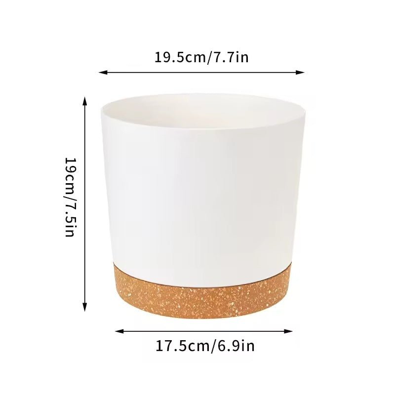 Plant Pots, Large Circular Indoor Planters with Drainage Tray for Home Decor & Healthy Plant Growth - cozy - living