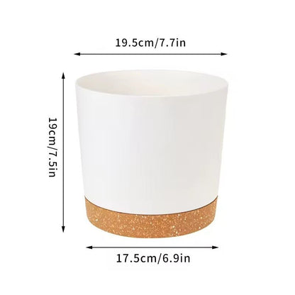 Plant Pots, Large Circular Indoor Planters with Drainage Tray for Home Decor & Healthy Plant Growth - cozy - living