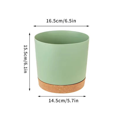 Plant Pots, Large Circular Indoor Planters with Drainage Tray for Home Decor & Healthy Plant Growth - cozy - living