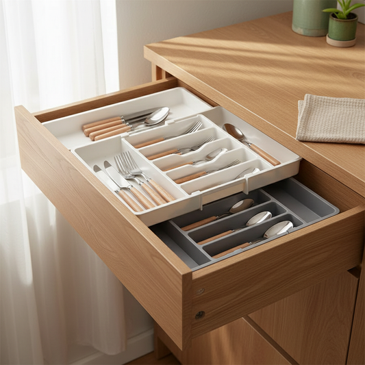 Scandinavian-style kitchen drawer