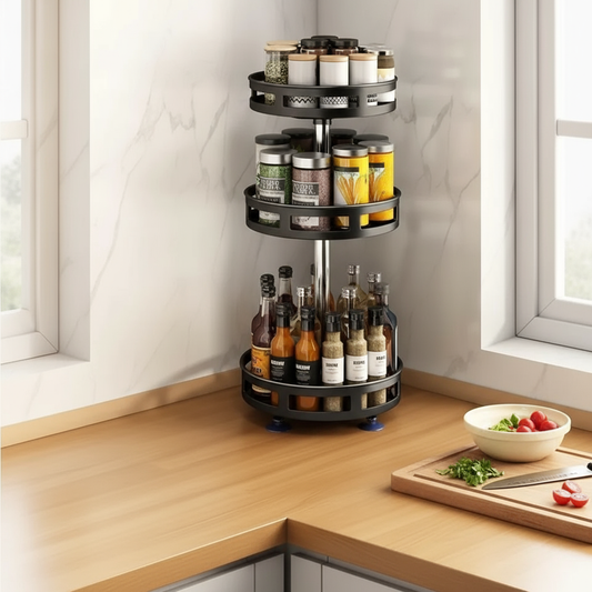 Spice rack during meal prep