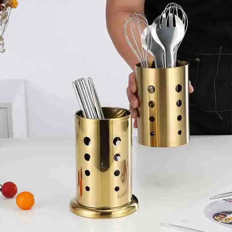 Utensil Holder, Stainless Steel Cutlery Organizer for Spoons, Forks & Effortless Access - cozy - living